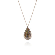 TODD REED Tear Drop Scattered Diamond Pendant